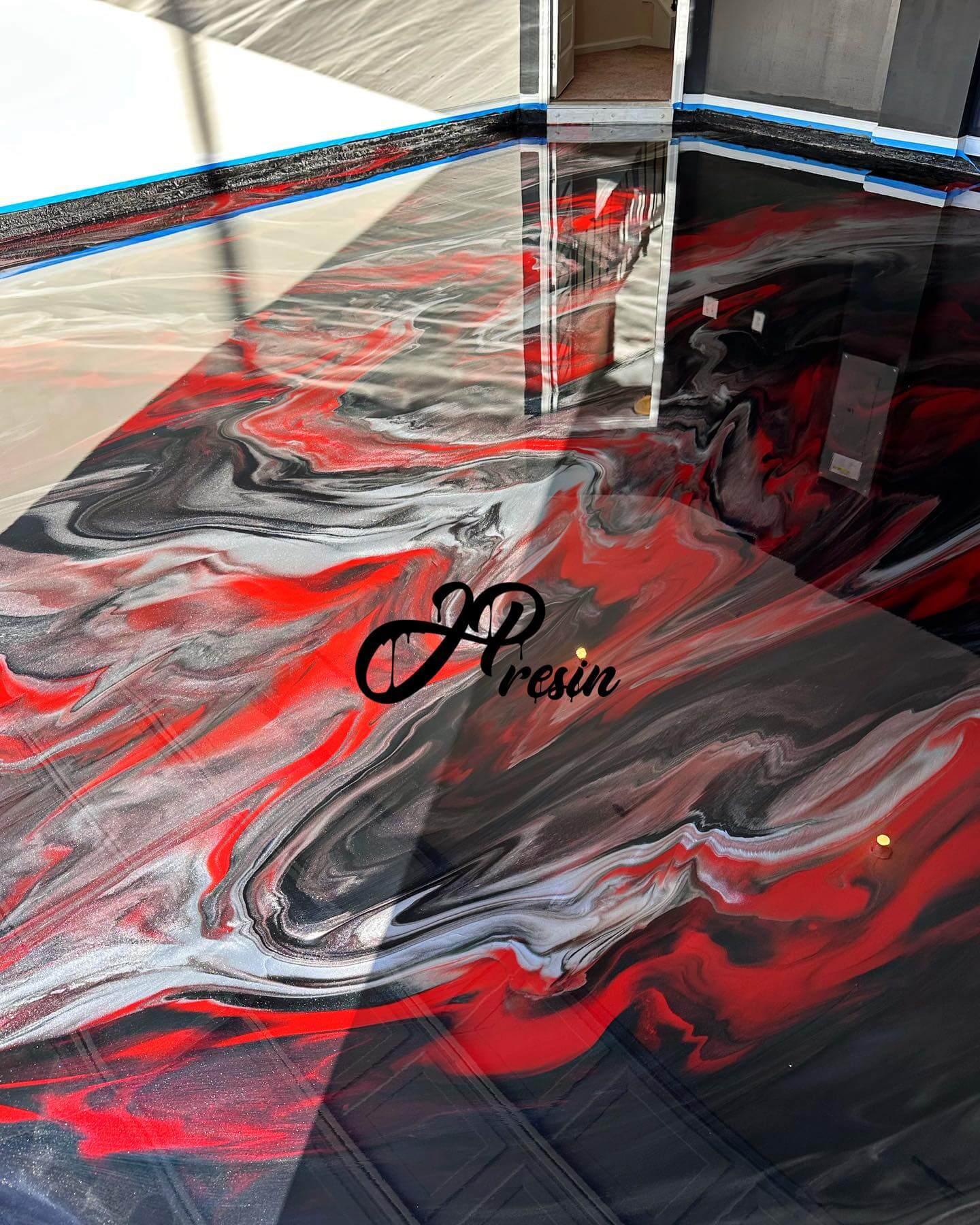 Custom epoxy flooring project by JP Resin