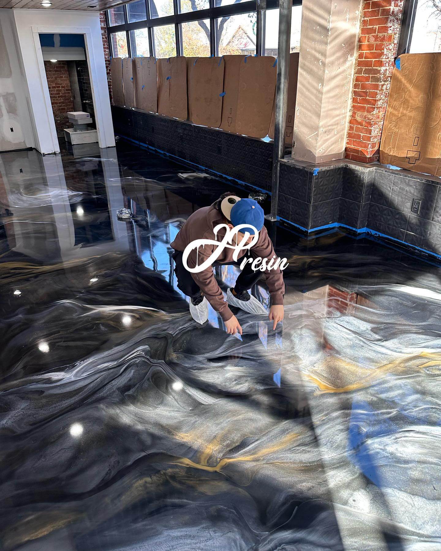 Custom epoxy flooring project by JP Resin