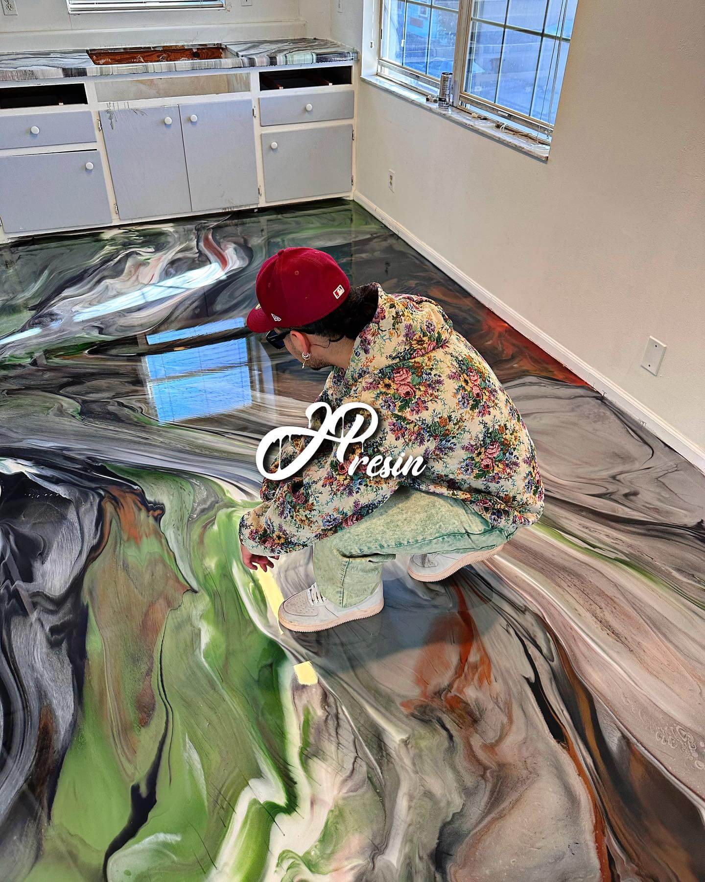 Custom epoxy flooring project by JP Resin
