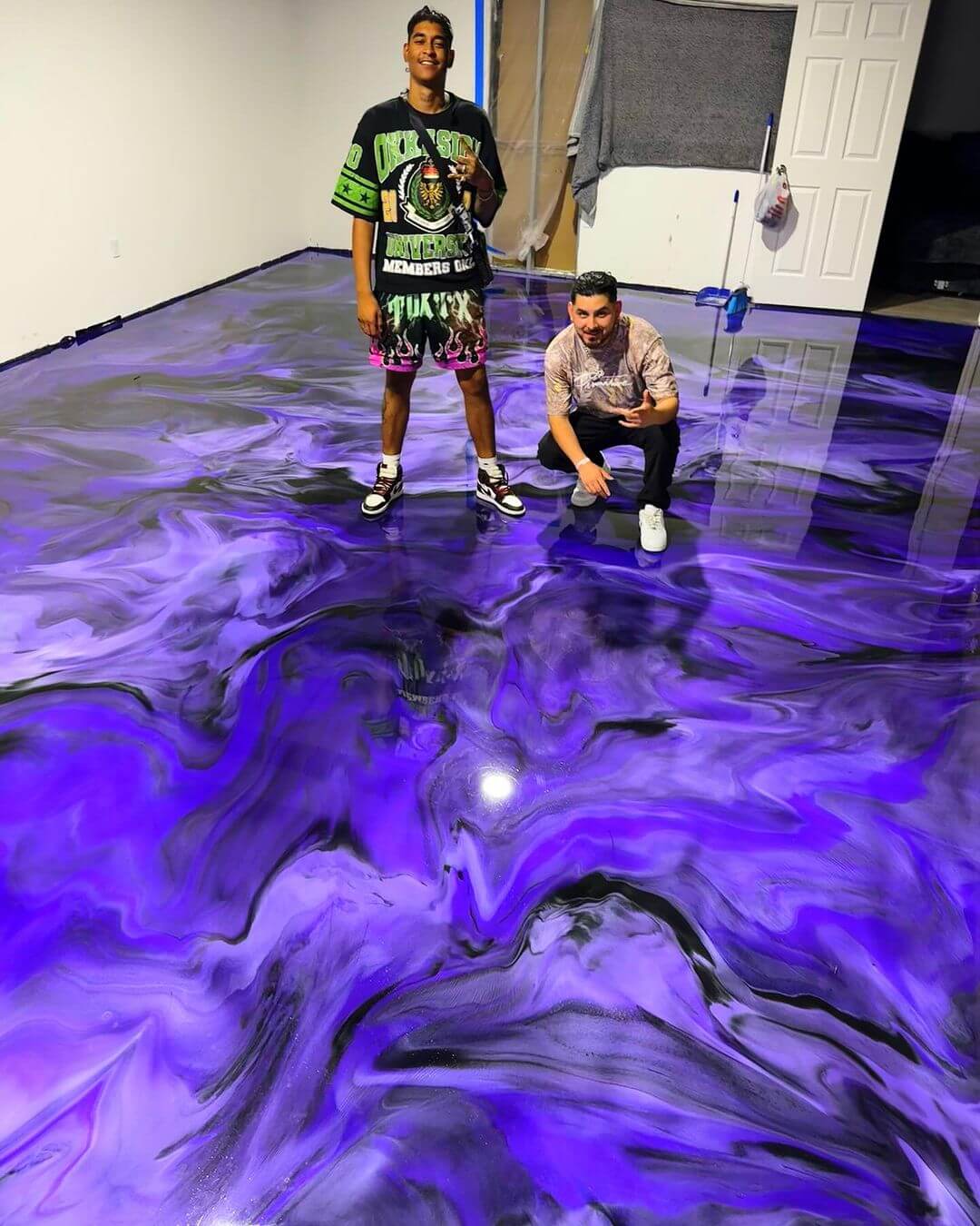 Custom epoxy flooring project by JP Resin