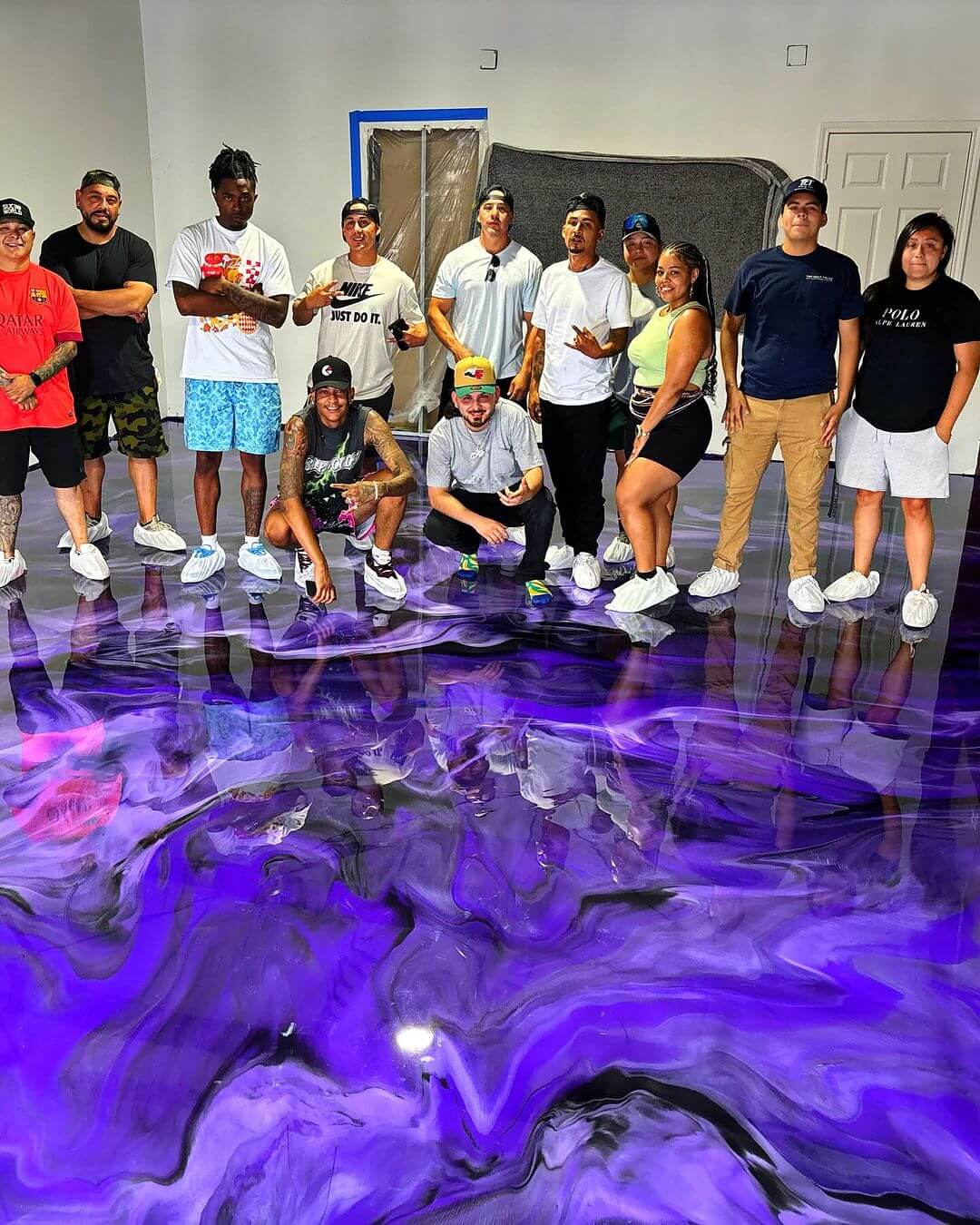 Custom epoxy flooring project by JP Resin