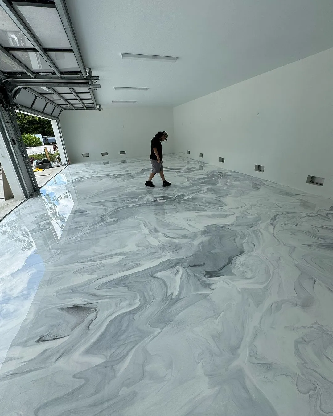 Custom epoxy flooring project by JP Resin